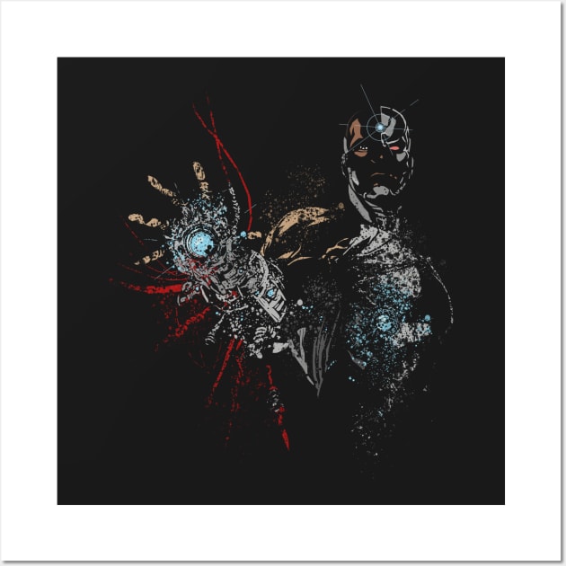 cyborg (var 3 - splattered) Wall Art by k4k7uz